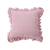 Cushion/almofada de almofada de almofada com travesseiros de retângulo de cor sólida com travesseiros retângulo simples capas quadradas de camurça