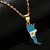 Acier inoxydable argentine carte drapeau pendentif colliers bijoux argentins cadeaux patriotiques