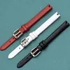 The cow leather band for 1853 series t003 belt female 12*3MM chain accessory head layer watch strap notched