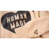 Sweat à capuche à sweat à capuche humain Sweatshirts Sweatshirts Humanmade Femmes Femmes surdimensionnées Human Mated Match Crewneck Lightweight et respirant 4886