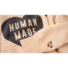 Human Made Hoodie Sweat à capuche surdimensionné pour hommes de haute qualité Humanmade Streetwear impression canard broderie Human Made haut de gamme luxe léger respirant Pullove 7778