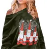 Damen-Blusen, Hemden, 2021, Herbst/Winter, modisches Damen-Schulterhemd mit Weihnachtsmann-Motiv, langärmeliges Oberteil, lässige Bluse