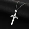 Jesus Cross Necklace Pendant Rostfritt stålhalsband för kvinnor Män modesmycken Will och Sandy