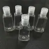 Bouteille en plastique PET avec capuchon rabattable, bouteilles vides de désinfectant pour les mains, récipient cosmétique rechargeable, 30ml, 60ml