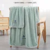 Towel 70X140cm Pure Cotton Adult Bath Soft Thick Absorbent Hand Simple Household Comfortable Bathroom Set