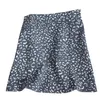 Мода контрастные цветные леопардовые печати A-Line короткие юбка женская корейский мини дикая с высокой талией сумка талия Trend 210420