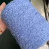 1PC Limited Nouveau 500g Doux Belle Bleu Peluche Laine Acrylique Boucle Fantaisie Fil Santé Bébé Crochet Tricot Fil À Coudre X5270 Y211129