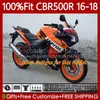 Honda CBR500CC CBR 500 CC 500R için Enjeksiyon Karoseri 2016-2018 111NO.135 CBR500 R RR 500CC Vücut CBR500R 16 17 18 Altın Siyah CBR500RR 2016 2017 2018 OEM Fairing