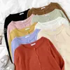 Short Cardigans O Neck Solid 9 Colors Fashion Ropa Mujer Autumn Slim Vintage Winter Sweaters Women 18448 210415