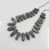 15.5"Strand Labradorite/Moonstone/Sunstone Double Point Pendants,Top Drilled Gems Faceted Hexagon Slice Stick Spike Loose Beads