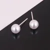 4cm 6cm 8cm 10cm 12cm Pearl Silver Plated Earrings Stud Söt smycken för kvinnor Tjej Mode Tillbehör