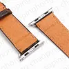 Watch Band Fashion Gift Watchbands Strap For iwatch 7 2 3 4 5 6 Series 38mm 44mm 41mm 45mm Bands Leather Belt Bracelet Wristband Stripes Watchband Brown Luxury Women Men