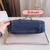 Sacos de armazenamento de maquiagem de material jeans vintage C bolsa de brim organizador de sacolas de compras da moda2864