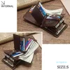 Small Wallet Men Crazy Horse Wallets Coin Purse Quality Short Male Money Bag Rifd Cow Leather Card Cartera Boys