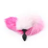 Sweet Magic Pink Fox Tail Anal Butt Plug Tappo anale Giocattolo liscio per l'ano con sfumatura, Accessori cosplay, Zampe striscianti Giochi di ruolo divertenti Giocattoli sessuali