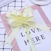 100pcs Large Size 50mm white solid color Pull Bow Gift Packing flower bow Bowknot Opening ceremony Party wedding car decoration 2171 V2