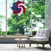 Fiori decorativi ghirlande ghirlanda IC Decorazioni per porte anteriori ghirlanda 4 luglio Flag americano bandiera americana USA Decorazioni sospese VE6431481