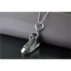 Buyee trendy mannen retro creatieve bord schoenen titanium stalen hanger ketting voor man mode rock punk sieraden