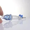 10mm Glass Nectar Collect Smoking Accessories with a Stainless Steel Tip and a Plastic Clip for dag rig Bong Pipe 1852