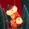 Święty Mikołaj Choinki LED Stringi Światła Garland Snowflakes Christmas-Decoration Dla Domowa Wróżka Światła Nowy Rok Xmas Decor Skarpety, Drzewa, Gwiazdowy Wzór