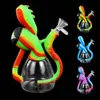 Hookahs sleeve-fish shape unique style silicone water pipe with glass bowl smoking accessories