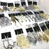 Venta al por mayor 40 pares de pendientes colgantes para mujer Plata chapada en oro Gancho Gota para el oído Joyería de moda Fiesta Favor de la boda Regalos Estilos mixtos