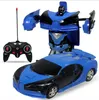 Auto elettrica/RC Deformazione a distanza ricarica per auto trasformazione a induzione King Kong robot elettrico telecomando auto giocattolo per bambini 240315