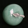 자연 녹색 Aventurine 크리스탈 Apple 입상 문진 공예 장식 AVG.1.77inches