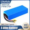 LiitoKala 60V 30ah modelvliegtuigen, power tools accu 18650 16S10P Elektrische Fiets Lithium Scooter 67.2V ebike batterijen 50A BMS