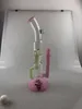 Acessórios para fumar, articulação de 14mm, bong, rosa sólido e verde