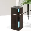 Tragbarer Mini -Luftbefeuchter Holz Getreide 300 ml Ultraschallwagen USB Aroma Luft Diffusor Farb LED LAME Humidificador für Home Office 210723528517