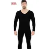 Sous-vêtement thermique hommes femmes automne hiver Long Johns hommes sous-vêtement thermique ensemble col en v sans couture sous-vêtements grande taille 211110