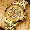 LIGE Mens Orologi Top Luxury Brand Orologio in acciaio inossidabile impermeabile automatico meccanico Dragon Watch Men Relogio Masculino + Box 210527