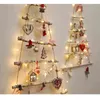 ノルディックスタイルの木製のクリスマスツリーの装飾メリークリスマスの装飾のためのメリークリスマスの装飾ナビダドノエルハッピー年2022 211104