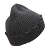 Bonnet tricoté avec des trous pour hommes et femmes 2021 New Winter Solid Color VINTAGE Cap Girls Fashion Skullies Beanies Warm Casual Caps Y21111