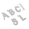 26 Alfabet Initial Halsband Kvinnor Män Kubansk Länk Kedja Choker Rhinestone Letter Halsband Iced Ut Hip Hop Bling Name Smycken X0509