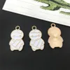 20Pcs/Pairs Enamel Halloween Charms Mixed Alloy Candy Ghost Pumpkin Bat Spider Hat Pendant DIY Jewelry Making Accessory