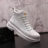 Moda Düz Yüksek Kaliteli Gelinlik Ayakkabı Kaymaz Dantel-up Erkekler Sneakers İtalyan Designe Beyaz Nefes Casual Erkek Açık Yürüyüş Loafer'lar E92