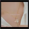 Pendant Necklaces & Pendants Jewelry Drop Delivery 2021 The Korean Drama Miss Yin Enhui Uses A Short Necklace Crystal Hollow Zircon Key Clavi