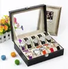 2022 Boxes & Bins 10 Compartments High-grade Leather Watch Collection Storage Box Bla