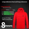 8 Bereiche beheizte Jacken USB Herren Damen Winter Outdoor elektrische Heizjacken warme Sprots Thermomantel Kleidung beheizbare Weste 210819