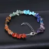 Jewelry Beaded Bracelet Strands Agate Rough Stone Natural Irregular Stone Yoga 7 Chakra Extension Chain Energy Multicolor