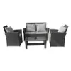 Patio Furniture Outdoor 4Pcs Wicker Rattan Sofa a43 a34