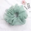 Lady Chiffon Hair Scrunchies Women Girl Girl Bands Solid Elastics Hairs Cand Holder Holder Cany Cotail Holder Sports Dance Scrunches 14984889895