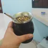 Upors Yerba Mate Cup 304 الفولاذ المقاوم للصدأ جدار مزدوج 8 أوقية القرع الأرجنتيني مع Bombillas وتنظيف فرشاة 220311