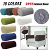 Stoelhoezen 1 paar Sofa voor Woonkamer Verwijderbare Arm Stretch Couch Protector Armchair Armsteun Solid Cover