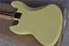 Corpo amarelo 4 cordas guitarra baixo elétrico com pickguard preto, maple fretboard, 20 trastes, hardware cromado, oferta personalizada
