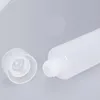 Tubes souples en plastique transparents vides rechargeables Bouteille compressible Emballage Cosmétique Échantillon Conteneur Bocaux Support de stockage pour nettoyant pour le visage Shampooing Lotion Crème pour les mains