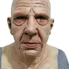 Party Masks 1 Pcs Realistic Old Man Latex Mask Horror Grandparents People Full Head Halloween Costume Props Adult7522381