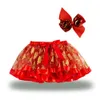 Baby Girls Tutu dress Skirt Princess Fluffy christmas holidays Party Pettiskirt with hairpin for 2T -11T years